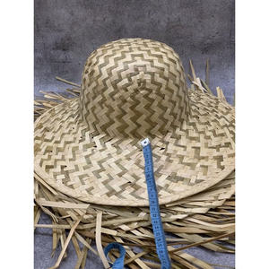หมวกสานใบปาล์มทรงกรวยไม้ไผ่ออกแบบโลโก้ได้ตามต้องการสำหรับใช้ในชีวิตประจำวันหมวกฟางจากหญ้าทะเลสานราคาถูกสำหรับเดินทางขี่จักรยานแบบลำลอง - Product Image 2