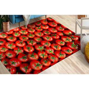Alfombra con Estampado de Tomates, Alfombra Roja, Alfombra de Chef, Alfombra Moderna, Alfombra Suave No Tejida - Product Image 1