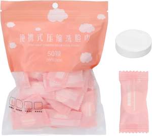 Serviette de visage jetable, serviettes compressées extensibles déshydratées hypoallergéniques jetables portatives de coton - Product Image 5