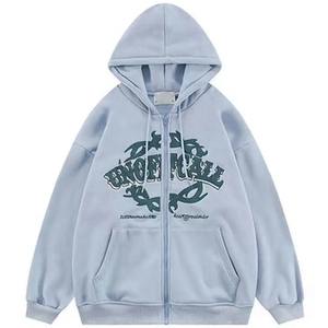 Sudadera con capucha de gran tamaño 3XL unisex, tejido liso de poliéster/algodón de Color sólido en blanco para la temporada de otoño - Product Image 2