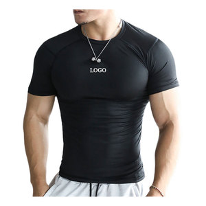 T-shirt d'entraînement à col rond pour hommes en stock Design Slim Fit avec ourlet tombant en tissu 100% coton idéal pour l'entraînement en salle de sport - Product Image 5