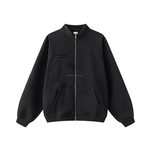 Sweats à capuche à fermeture éclair surdimensionnés en molleton de haute qualité avec impression de logo personnalisé - Product Image 2