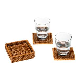 Posavasos cuadrado creativo de ratán, posavasos de hierba de mar Natural, manteles decorativos para boda, Decoración de mesa de mimbre de hierba de mar - Product Image 4