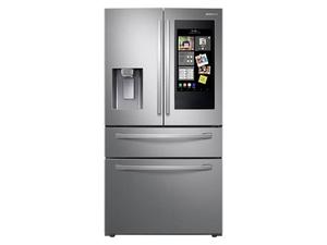 NEW SALES 28 Cu. Ft. 4-Door French Door Refrigerator 21.5" Touch Screen Family <b>Hub</b> Stainless Steel - Product Image 1