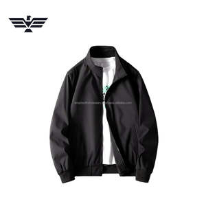 Chaqueta Cortavientos Delgada con Cuello Alto y Logotipo Personalizado para Hombre, Chaqueta Informal Ligera de Lona con Cremallera para Exteriores, Resistente al Viento, Talla XS - Product Image 5