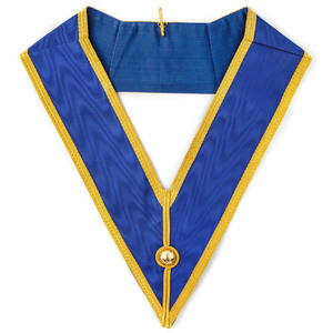 Tablier maçonnique vintage brodé à la main en cuir d'agneau véritable avec ruban, pour maître maçon, vente en gros - Product Image 3