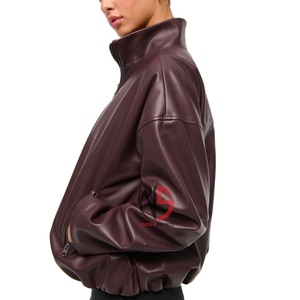 Chaqueta de Invierno para Mujer, de Alta Calidad, en Cuero Genuino, Tejida, con Relleno de Poliéster, Transpirable, Impermeable y Resistente al Viento, con Patrón Sólido - Product Image 2