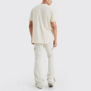 Camiseta 100% de algodón de alta calidad con logotipo personalizado para hombre, camiseta personalizada con estampado liso de gran tamaño, camisetas informales para hombre - Product Image 3