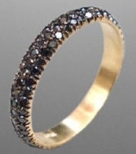 14 Ct <b>Gold</b> Black Moissanite Diamond <b>Ring</b> AAA Grade Moissanite Jewellery Wedding Diamond <b>Ring</b> Hip Hop Jewellery - Product Image 4