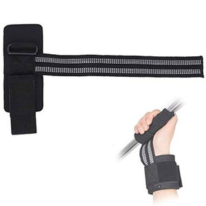 OEM Service Fitness Weightlifting Leather <b>Straps</b> Heavy Weightlifting Wrist Support <b>Straps</b> Gym Exercise Wrist <b>Strap</b> - Product Image 3
