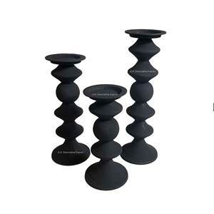 Portavelas cónico de aluminio, gran oferta, soporte de luz en T decorativo para el hogar, candelabro de Navidad, candelabros con acabado de textura de Pilar - Product Image 2