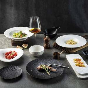 Vajilla de Porcelana Personalizada para <span class=keywords><strong>Restaurante</strong></span> Yayu, Plato de Queso de Cerámica Negra para <span class=keywords><strong>Tapas</strong></span>, Otros Artículos de Mesa Casuales - Product Image 6