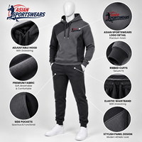 Survêtement d'hiver personnalisé à capuche, imprimé ou uni, pour homme, coupe classique, 100 % coton, grandes tailles, durable, haute qualité