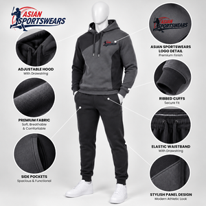 Custom Made <b>Winter</b> Hooded Casual Printed Solid <b>Tracksuit</b> <b>for</b> Men Regular Fit 100% Cotton Plus Size Durable High Quality - Product Image 2