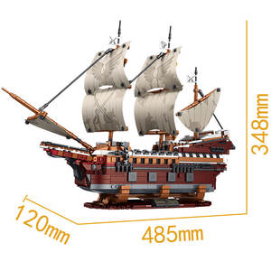 2284 pièces bateau <span class=keywords><strong>à</strong></span> voile en plastique modèle Kit Construction voilier bateau enfants jouet Mayflower historique navire bloc de construction ensemble - Product Image 2