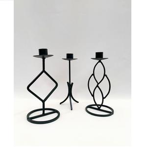 Metal Candle Holder Candle Stand for Lighting and Home Decoration <b>Set</b> Stylish Antique Finish Decorative Candle Jar Holder - Product Image 1