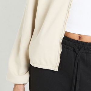 Sweat-shirt pour femme avec fermeture éclair, coupe décontractée, épaules tombantes pour un style sans effort / Parfait pour l'hiver avec logo - Product Image 3