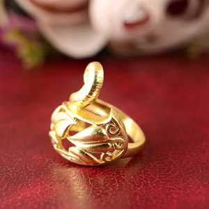 Hot Selling Design Boho Leaf <b>Ring</b> Boho Brass <b>Rings</b> for Women 18K Gold Plated Vintage Floral Band <b>Ring</b> for Wholesale OEM ODM - Product Image 3