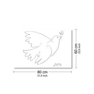 ภาพพิมพ์ศิลปะนกพิราบแห่งสันติภาพของปาโบล ปิกัสโซ ลวดลายภาพนิ่งอันงดงาม - Product Image 4