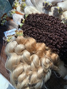 Extensions de cheveux naturels vierges vietnamiens NASA HAIR NSH-DN 613, blonds, 20 pouces, 100 % non traités, grade 12A, double trame machine, trame invisible - Product Image 5