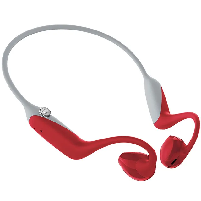 red earphones