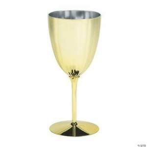 Copas de Vino de Plástico Irrompible con Recubrimiento Electrochapado Dorado Brillante, Estilo Europeo, Reutilizables, para Vino Tinto, Fiestas, Bodas, Diseño Moderno - Product Image 4