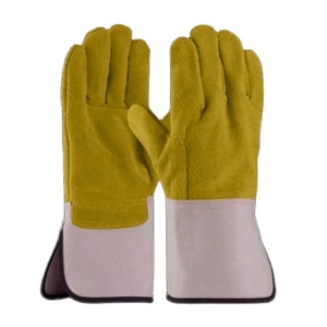 Guantes de Trabajo de Cuero Vacuno de Primera Calidad, Resistentes al Calor, Antivibración, para Protección de Manos en la Construcción - Product Image 2