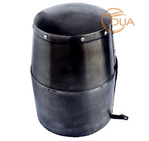 Crusader de l'ère médiévale grand chevalier à la barre casque en acier trou joues à motifs conception de bande nasale fer parfait pour Halloween - Product Image 3