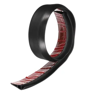 Moderno 2,8 \ "3.33ft Tira de transición de piso Negro 15mm Accesorio de borde PVC y embellecedores de piso de aluminio - Product Image 1