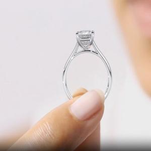 IGI princesse coupe laboratoire cultivé diamant bijoux 10K solide or blanc laboratoire diamant bague de mariage F couleur VS1 clarté pour bijoux - Product Image 3