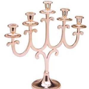 High Quality Decorative Metal Antique Menorah Candelabra Decorative <b>Holder</b> Pure Metal Antique Menorah - Product Image 2