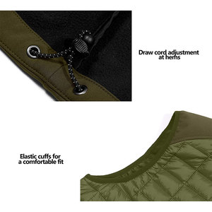 Chaleco acolchado de talla grande para hombre con cuello Mandarín de invierno, ropa de abrigo informal transpirable impermeable - Product Image 5