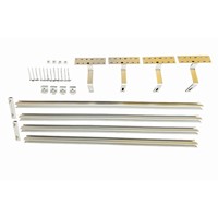 Kit de montage de toit de balcon solaire en alliage d'aluminium pour 2 modules, léger (6 kg), pour usage domestique, 115x104x30 cm