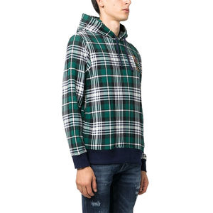 2025 hombres personalizados invierno bordado 100% algodón tartán cuadros patrón franela pulóver Sudadera con capucha ropa de calle para hombres - Product Image 6