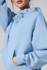 Sweat-shirt à capuche oversize imprimé pour femme, style streetwear, décontracté, écologique, vêtements de sport, style gym, OEM - Product Image 4