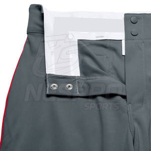 Fabricant pakistanais pantalon de baseball boutonné couleur unie respirant 100% polyester personnalisable de haute qualité - Product Image 4