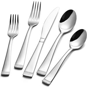 Ensemble de couverts à miroir argenté moderne et élégant pour hôtels et restaurants, couverts en acier inoxydable parfaits pour le mariage, toutes les occasions - Product Image 1