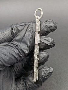Pendentif Lettre Hip Hop Iced Out en Moissanite VVS, Sertissage Pavé, Luxe, Unisexe, pour Usage Quotidien - Product Image 2