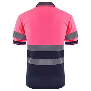 Chemise de sécurité réfléchissante haute visibilité en gros OEM, couleur personnalisée, manches courtes, polo de sécurité, faible MOQ, logo personnalisé, t-shirt de sécurité pour homme - Product Image 4