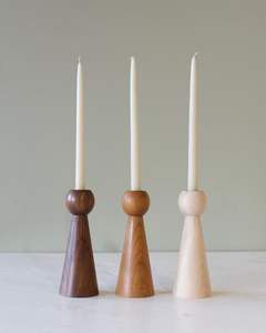 Bougeoir en bois design vintage maison bougeoir décoratif de luxe qualité bougeoir en bois naturel - Product Image 4