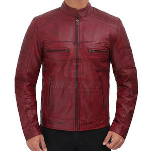 Chaqueta de Cuero Genuino para Hombre Otoño Invierno con Cuello Alto y Logotipo Frontal, Transpirable y Ecológica, de la Mejor Calidad - Product Image 6