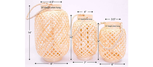 Best Collection Bamboo Rattan <b>Lantern</b> <b>Lamp</b> Portable <b>Lantern</b> Customized Color Home Hotel Decoration - Product Image 5