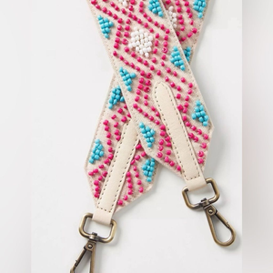 Correa Bordada para Bolso Transparente Dorada con Diseño de Flor de Lis Negra Hecha a Mano Personalizable - Product Image 2