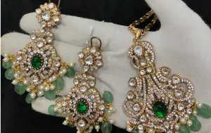 Conjunto de cadena de eslabones chapados en oro de moda Joyería de moda de latón elegante para uso diario Collar artificial - Product Image 2