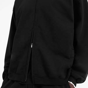 Wholesale oem high quality oversized blank <b>black</b> <b>hoodies</b> fleece heavyweight men's boxy custom <b>zip</b> <b>up</b> hoodie - Product Image 4