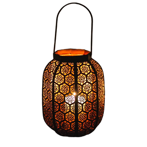 Dernière arrivée lanternes marocaines gravées à la main en métal vintage pour l'éclairage de la maison du Ramadan lanterne suspendue à usage décoratif - Product Image 4