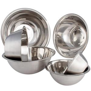 Tazón Redondo de Acero Inoxidable de Primera Calidad para Mezclar Ensaladas, Frutas, Verduras y Otros Alimentos, Utensilio de Cocina, Artículo al por Mayor - Product Image 1