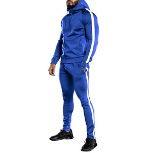 Conjunto Deportivo de Sudadera con Capucha y Pantalones Jogger para Hombre, 100% Algodón, Corte Ajustado, Tallas Grandes, con Logotipo Personalizado, para Gimnasio, Invierno - Product Image 3
