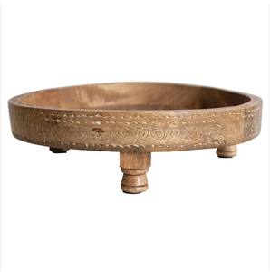 Vente de gros Plateaux ronds décoratifs avec incrustation florale Idéal pour l'entrée du salon ou l'affichage du salon - Product Image 2