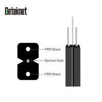 Cable de Fibra Óptica GETEKnet OEM ODM para Redes de Internet FTTH, 1KM, 1, 2, 4, 6, 8 Hilos, Monomodo 9/125 LSZH G657a FRP/Acero